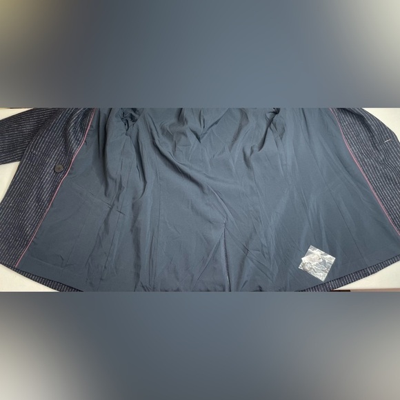 NWT Talbots Blue Pinstriped Blazer Wool Blend Jacket Size 8 - Picture 6 of 9